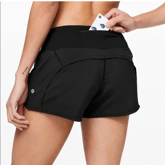 lululemon Speed Up Short Low-Rise 2.5" Lined Black Size 6 - Picture 1 of 9